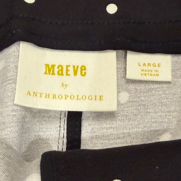 Maeve Anthropologie Colette Black and White Polka Dot Pencil Skirt Size Large - Picture 5 of 7